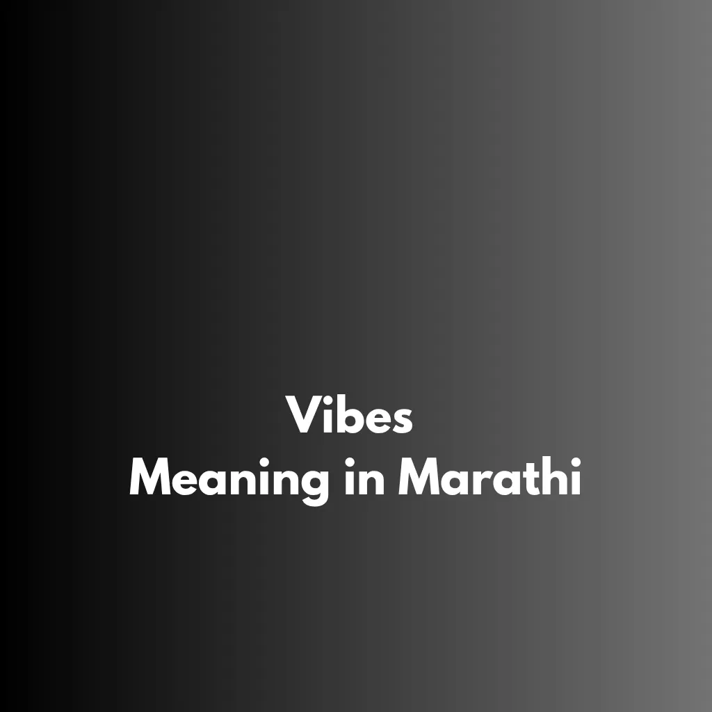 Vibes Meaning in Marathi